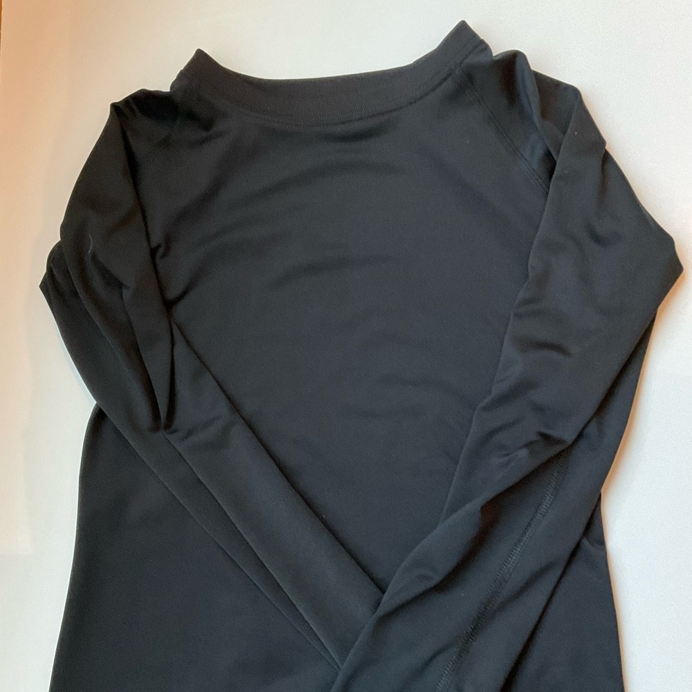 Black Long Sleeve Kids Athletic Shirt